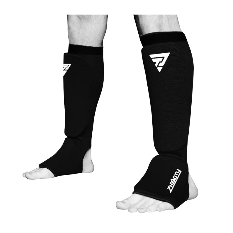 Cotton Boxing Shin Guards Instep Protector Foot